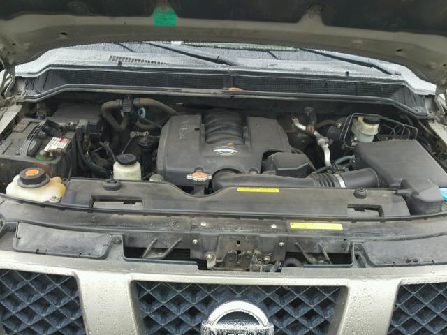 1N6AA06A46N531311 - 2006 NISSAN TITAN XE BROWN photo 7