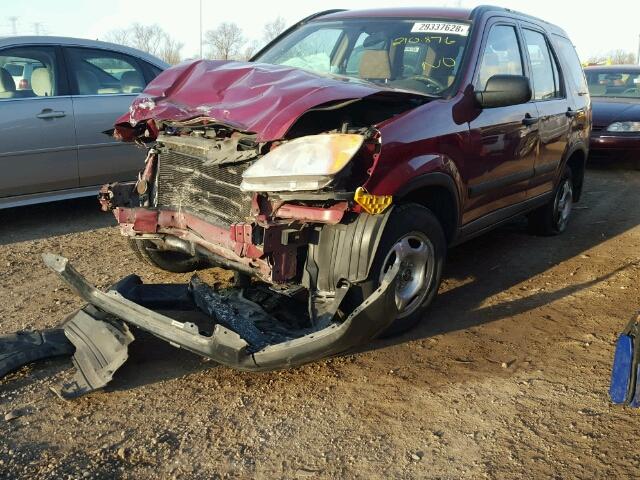 JHLRD78432C014507 - 2002 HONDA CR-V LX RED photo 2