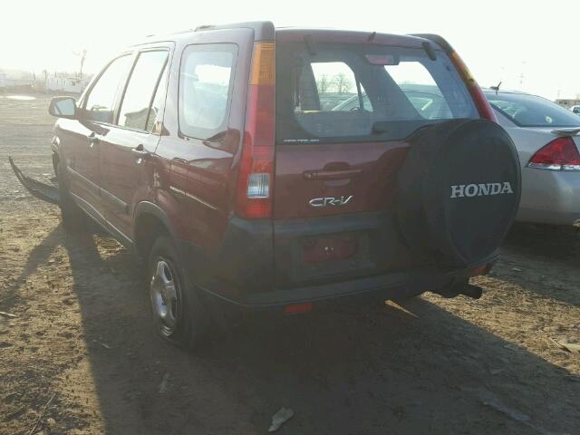 JHLRD78432C014507 - 2002 HONDA CR-V LX RED photo 3