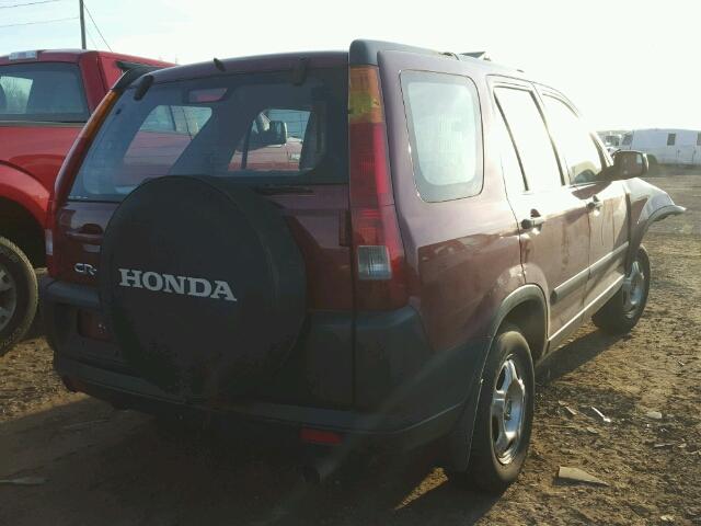 JHLRD78432C014507 - 2002 HONDA CR-V LX RED photo 4