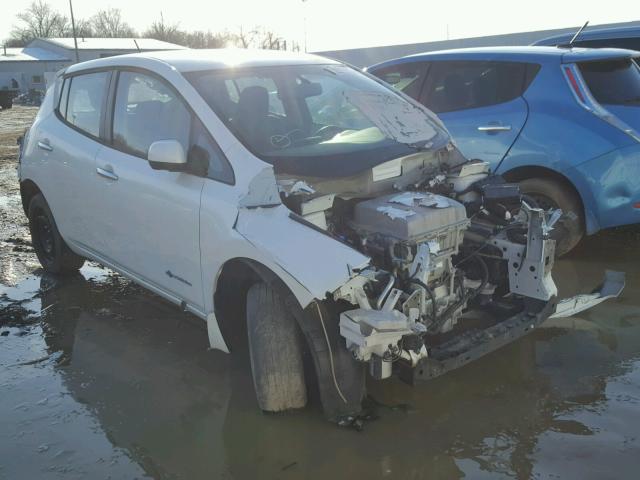 1N4AZ0CP1DC425563 - 2013 NISSAN LEAF S WHITE photo 1