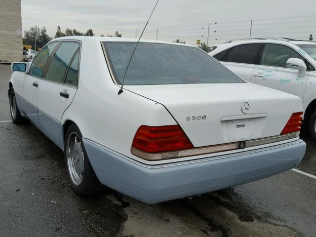 WDBGA51E4PA105310 - 1993 MERCEDES-BENZ 500 SEL WHITE photo 3