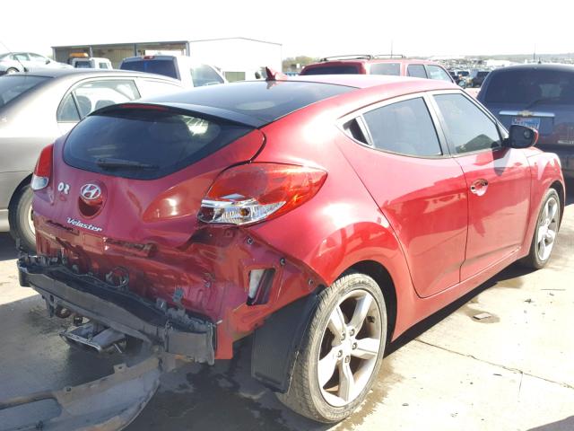 KMHTC6AD0CU025076 - 2012 HYUNDAI VELOSTER B RED photo 4