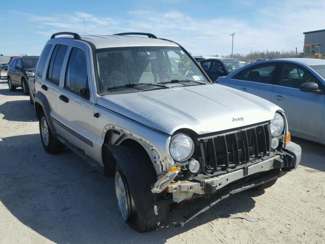 1J4GL48K25W584726 - 2005 JEEP LIBERTY SP SILVER photo 1