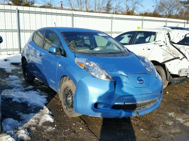 JN1AZ0CPXCT025514 - 2012 NISSAN LEAF SV BLUE photo 1