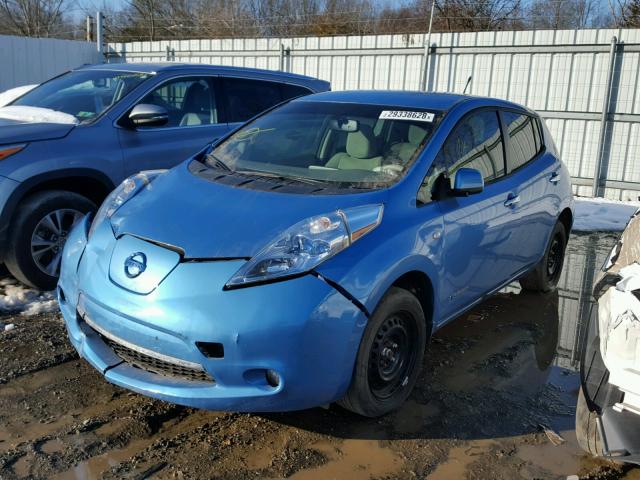 JN1AZ0CPXCT025514 - 2012 NISSAN LEAF SV BLUE photo 2