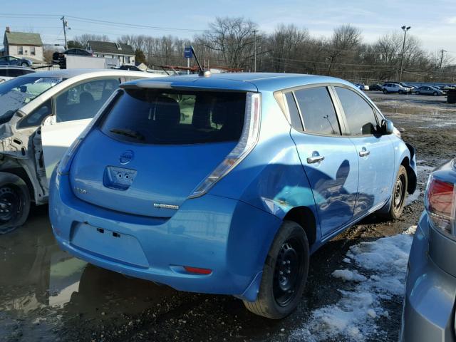 JN1AZ0CPXCT025514 - 2012 NISSAN LEAF SV BLUE photo 4