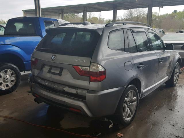 WBXPC93477WF26812 - 2007 BMW X3 3.0SI GRAY photo 4