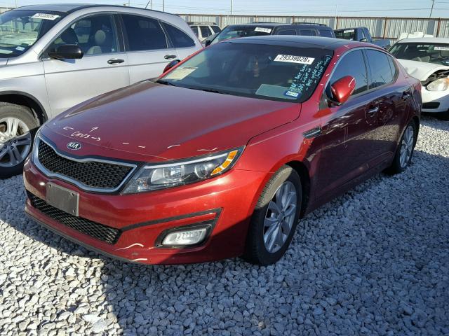 5XXGN4A7XEG343391 - 2014 KIA OPTIMA EX RED photo 2