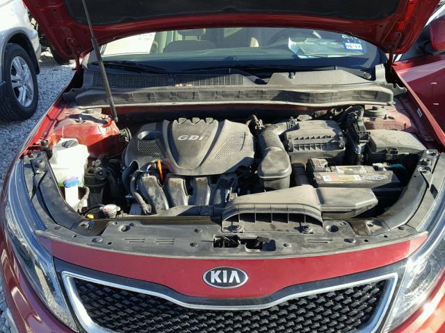 5XXGN4A7XEG343391 - 2014 KIA OPTIMA EX RED photo 7