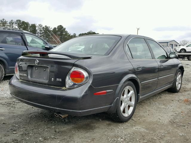 JN1DA31DX2T430852 - 2002 NISSAN MAXIMA GLE CHARCOAL photo 4