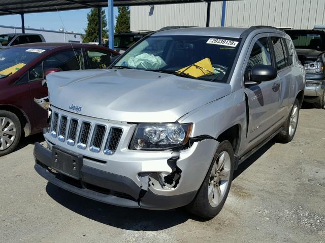 1C4NJDBB1ED535749 - 2014 JEEP COMPASS SP SILVER photo 2