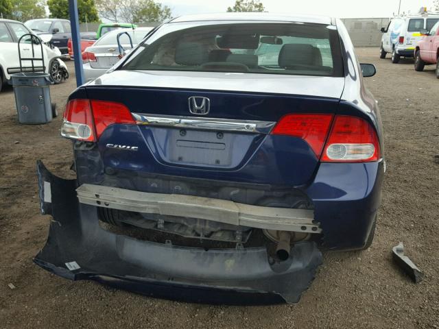 19XFA16599E041831 - 2009 HONDA CIVIC LX BLUE photo 10