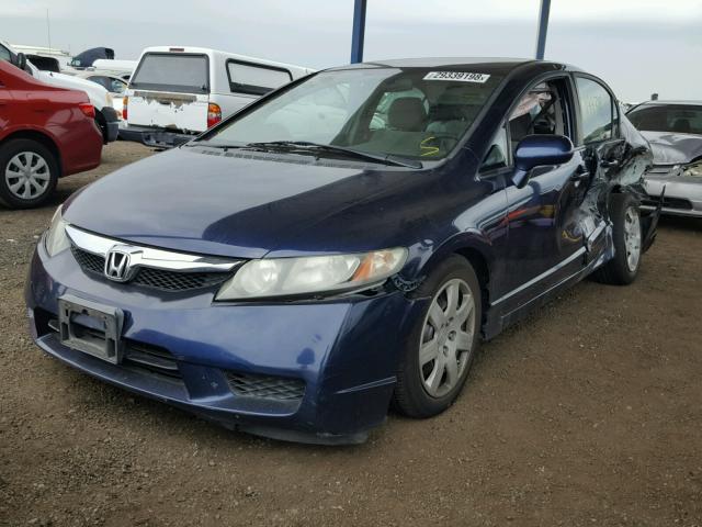 19XFA16599E041831 - 2009 HONDA CIVIC LX BLUE photo 2