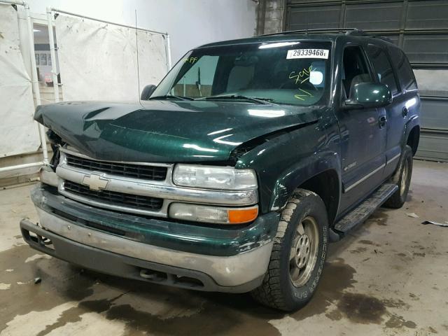 1GNEK13Z72J222765 - 2002 CHEVROLET TAHOE K150 GREEN photo 2