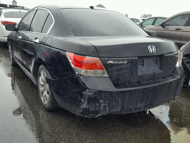 1HGCP36839A035308 - 2009 HONDA ACCORD EXL BLACK photo 3