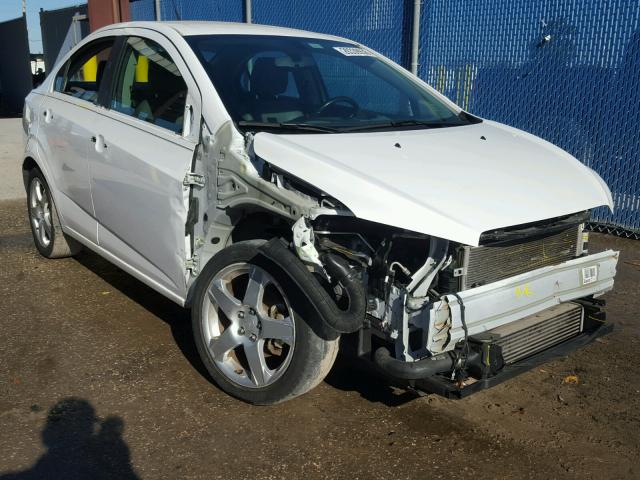 1G1JE5SB9E4212809 - 2014 CHEVROLET SONIC LTZ WHITE photo 1