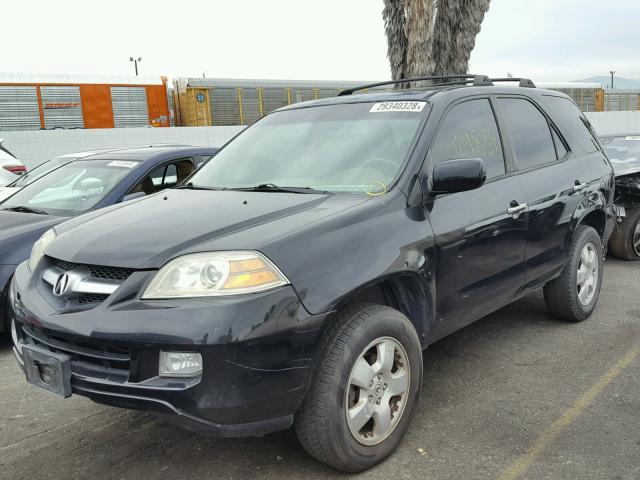 2HNYD18286H534218 - 2006 ACURA MDX BLACK photo 2