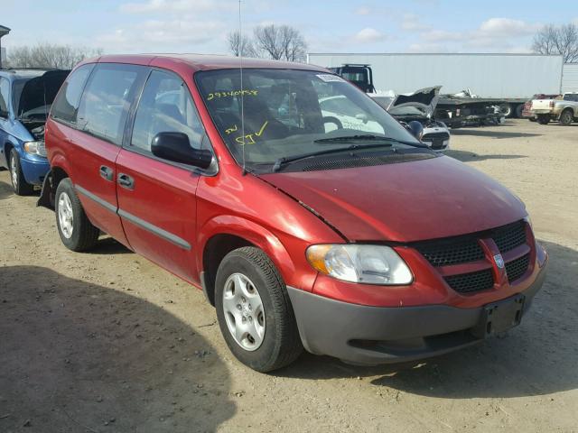 1B4GP15B72B638535 - 2002 DODGE CARAVAN EC MAROON photo 1