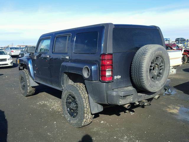 5GTDN13E678226550 - 2007 HUMMER H3 BLUE photo 3