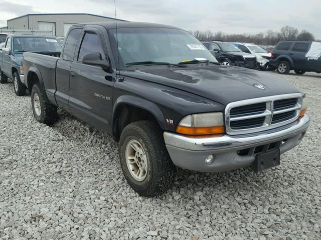 1B7GG22N0YS524876 - 2000 DODGE DAKOTA BLACK photo 1