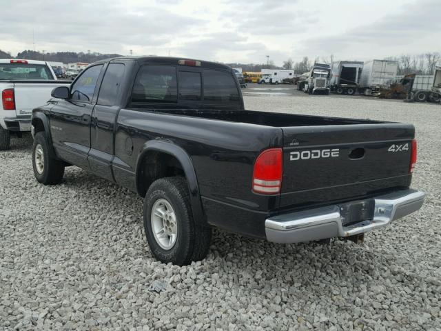 1B7GG22N0YS524876 - 2000 DODGE DAKOTA BLACK photo 3