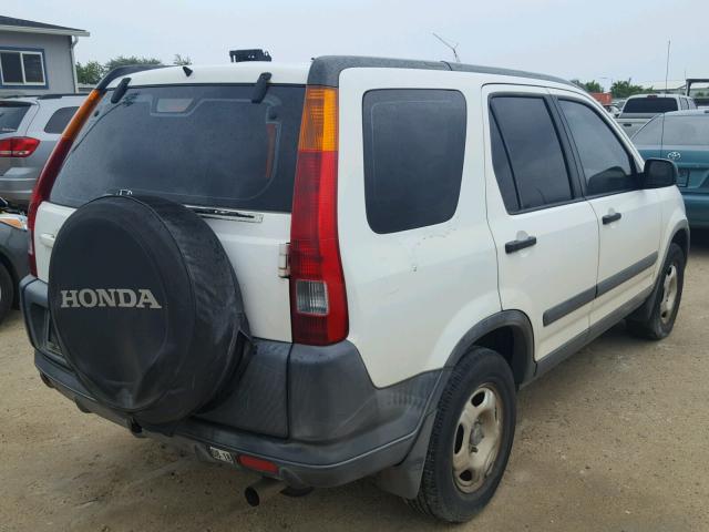 JHLRD68434C004881 - 2004 HONDA CR-V LX WHITE photo 4