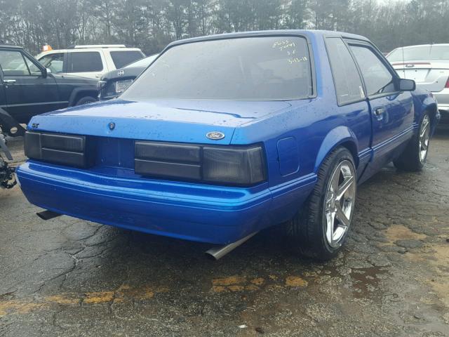 1FABP40E9JF225805 - 1988 FORD MUSTANG LX BLUE photo 4