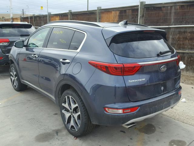 KNDPRCA67J7378124 - 2018 KIA SPORTAGE S BLUE photo 3