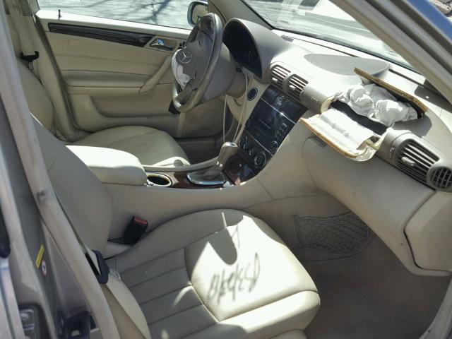 WDBRF54H57A933124 - 2007 MERCEDES-BENZ C 280 BEIGE photo 5