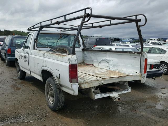 1FTHF251XFPA93205 - 1985 FORD F250 WHITE photo 3
