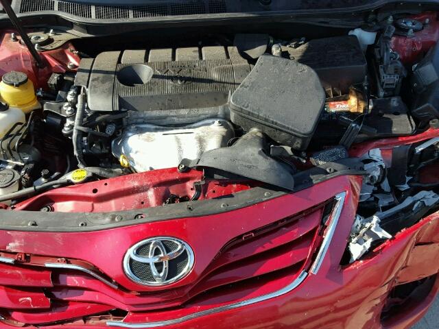 4T1BF3EK7BU689397 - 2011 TOYOTA CAMRY BASE RED photo 7