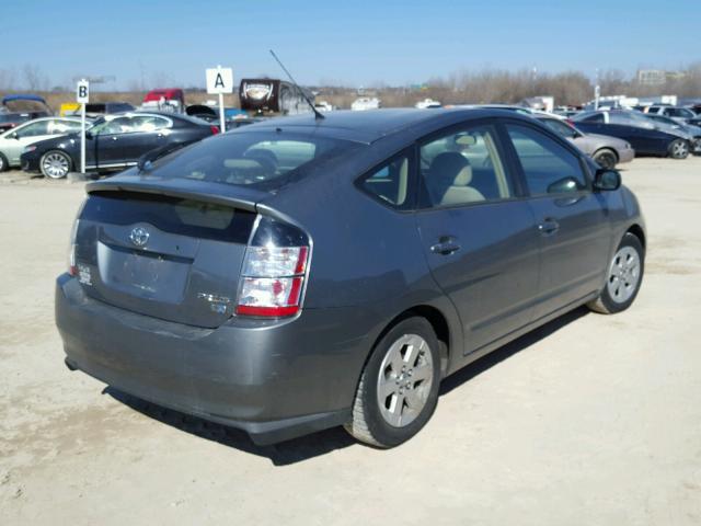 JTDKB20U953069907 - 2005 TOYOTA PRIUS GRAY photo 4