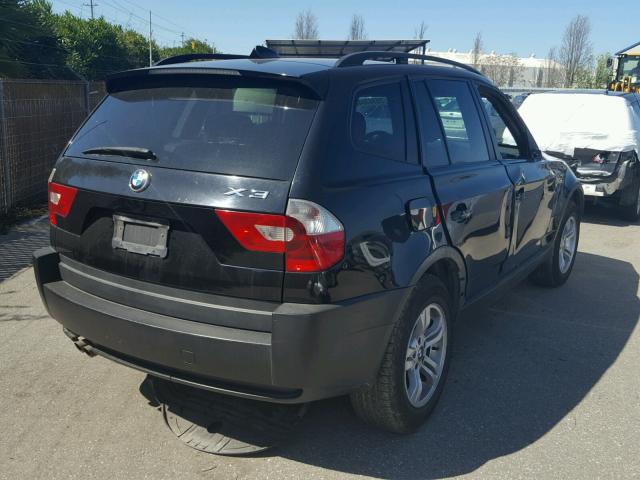 WBXPA93404WA64515 - 2004 BMW X3 3.0I BLACK photo 4