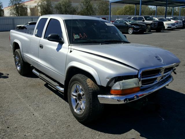 1D7GL42N94S693365 - 2004 DODGE DAKOTA SLT SILVER photo 1