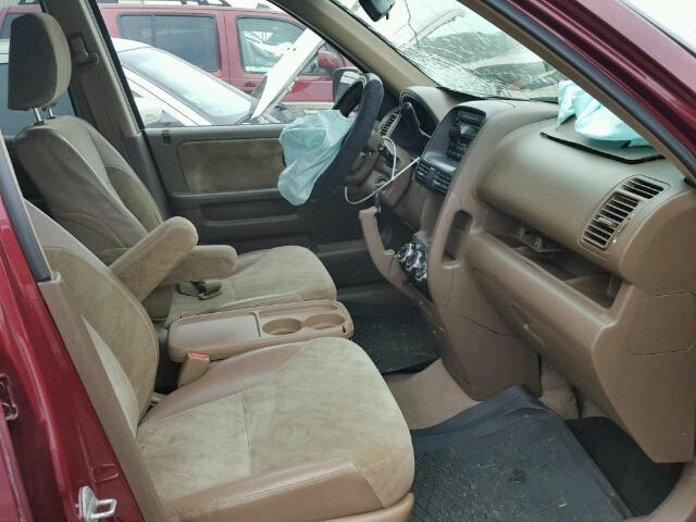 SHSRD78882U004941 - 2002 HONDA CR-V EX წითელი ფოტო 5