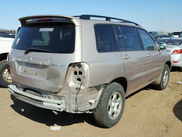 JTEGD21AX40080060 - 2004 TOYOTA HIGHLANDER GOLD photo 4