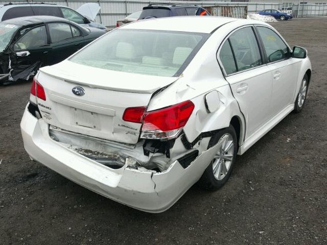 4S3BMBG65B3241251 - 2011 SUBARU LEGACY 2.5 WHITE photo 4