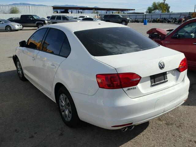 3VW1K7AJ1DM285225 - 2013 VOLKSWAGEN JETTA BASE 白色 照片 3