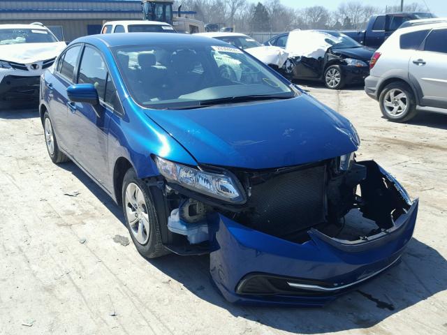 19XFB2F54EE007700 - 2014 HONDA CIVIC LX BLUE photo 1