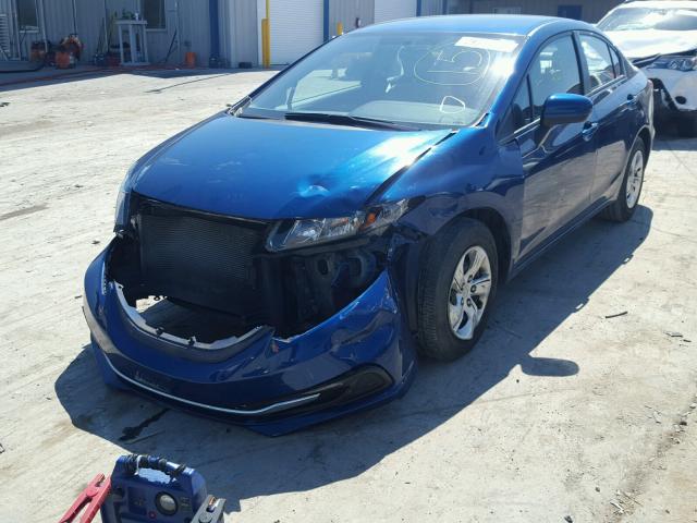 19XFB2F54EE007700 - 2014 HONDA CIVIC LX BLUE photo 2