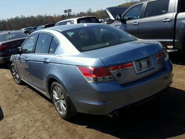 1HGCP3F86BA003796 - 2011 HONDA ACCORD EXL BLUE photo 3