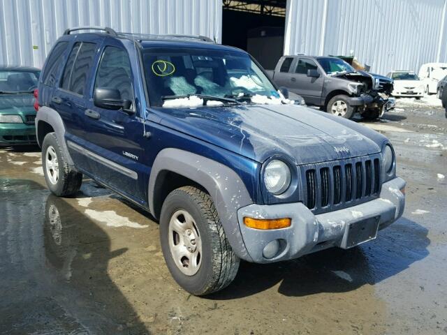 1J4GL48K04W240360 - 2004 JEEP LIBERTY SP BLUE photo 1