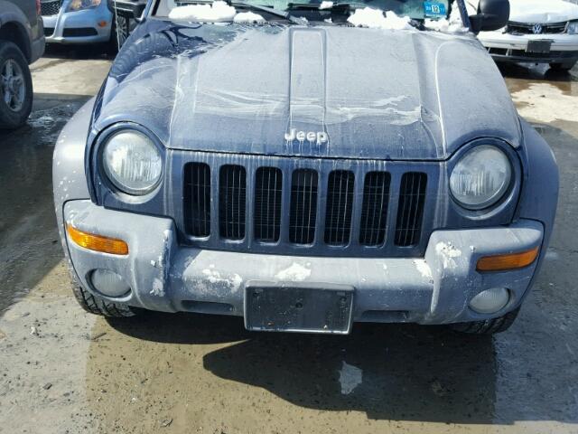 1J4GL48K04W240360 - 2004 JEEP LIBERTY SP BLUE photo 9