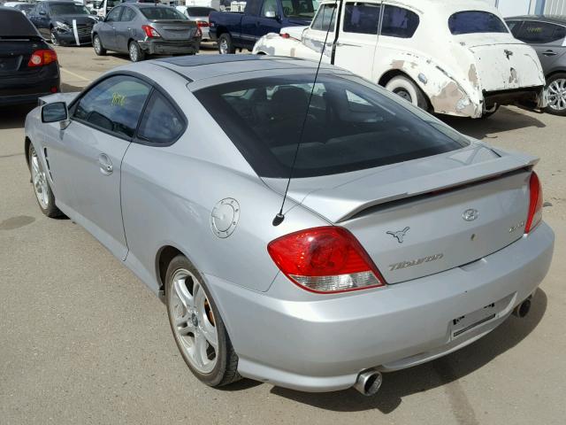 KMHHN65F76U224125 - 2006 HYUNDAI TIBURON GT SILVER photo 3