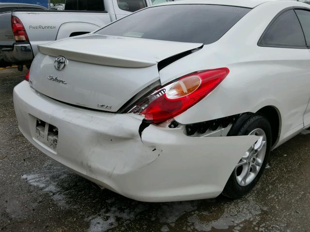 4T1CE38P64U885719 - 2004 TOYOTA CAMRY SOLA WHITE photo 9