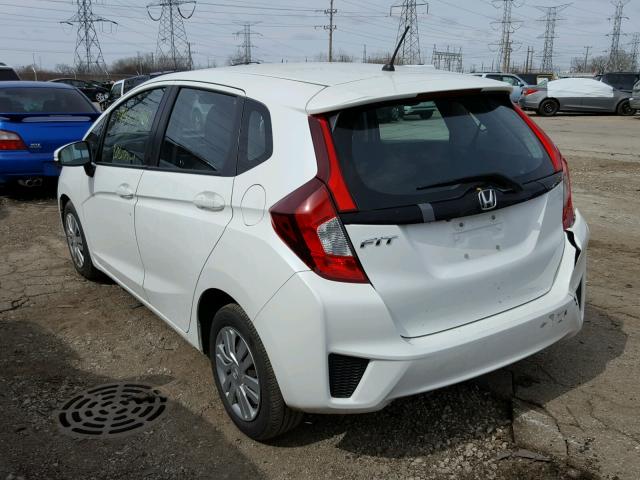 3HGGK5H55FM744450 - 2015 HONDA FIT LX WHITE photo 3