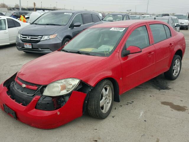 1G1AT58H297288362 - 2009 CHEVROLET COBALT LT RED photo 2