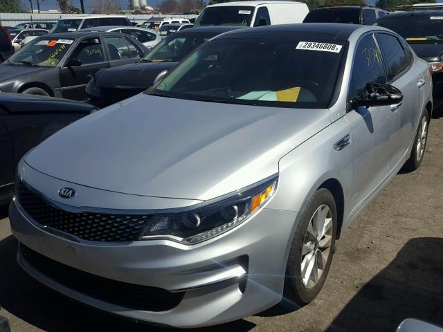 5XXGU4L39HG130594 - 2017 KIA OPTIMA EX SILVER photo 2