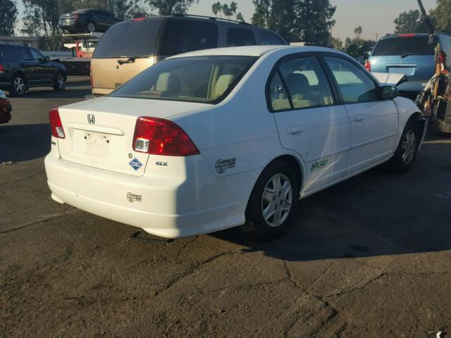 1HGEN26425L000134 - 2005 HONDA CIVIC GX WHITE photo 4